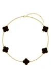 Gabi Rielle Clover Station Chain Bracelet In Gold