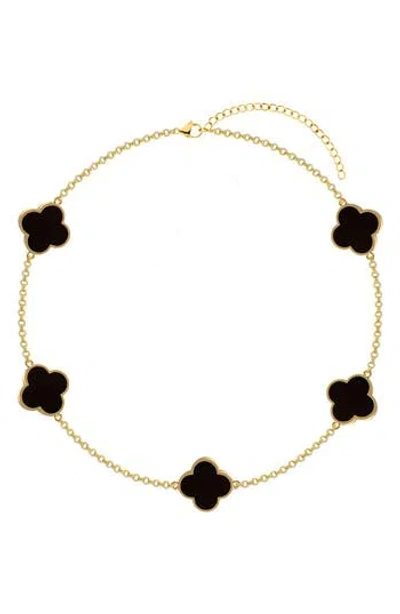 Gabi Rielle Clover Station Chain Bracelet In Gold