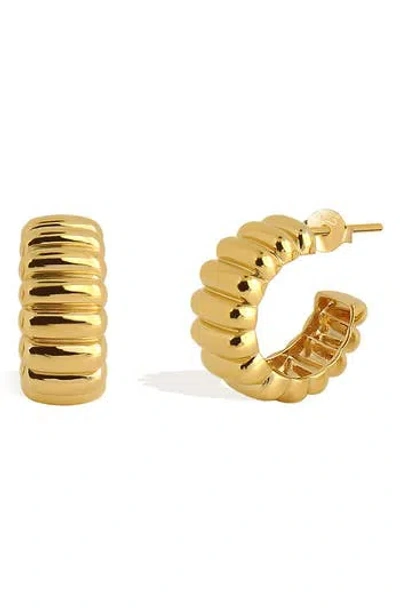 Gabi Rielle Coiled Huggie Hoop Earrings In Gold