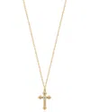 Gabi Rielle Color Forward 14k Vermeil Crystal Cross Necklace