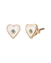 Gabi Rielle Color Forward 14k Vermeil Turquoise French Enamel Studs