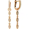 Gabi Rielle Crystal Huggie & Link Drop Earrings In Gold