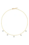 Gabi Rielle Cubic Zirconia Star Shaker Pendant Necklace In Gold