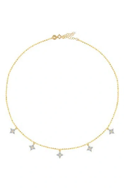 Gabi Rielle Cubic Zirconia Star Shaker Pendant Necklace In Gold
