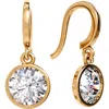 Gabi Rielle 14k Over Silver Cz Shimmer Earrings In Gold
