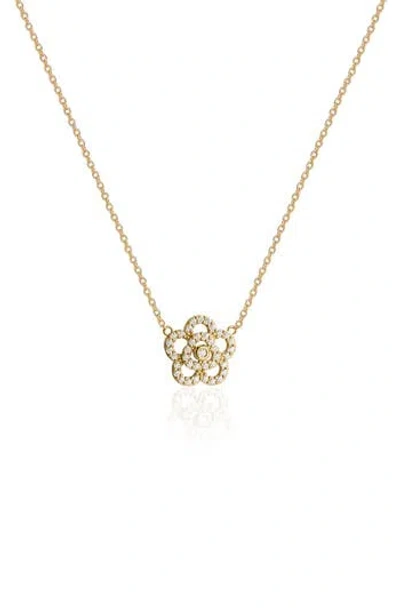 Gabi Rielle Effortless Staples Rose Pendant Necklace In Gold
