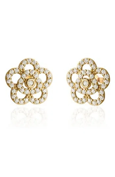 Gabi Rielle Effortless Staples Rose Stud Earrings In Gold