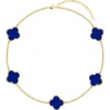 Gabi Rielle Enamel Clover Station Chain Bracelet In Gold