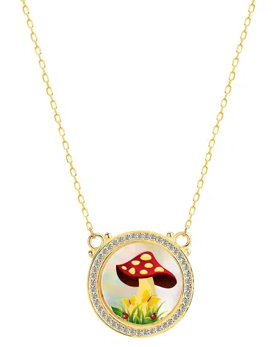 Gabi Rielle Femme Felling 14k Over Silver 12mm Pearl Stackable Necklace In Gold