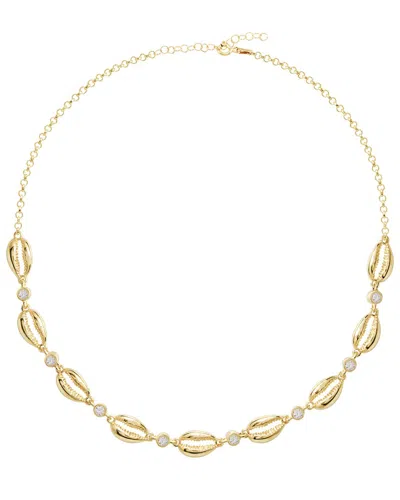 Gabi Rielle Femme Felling 14k Over Silver Cz Stackable Necklace In Gold