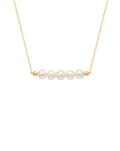 Gabi Rielle Gold Over Silver 5mm Pearl Necklace