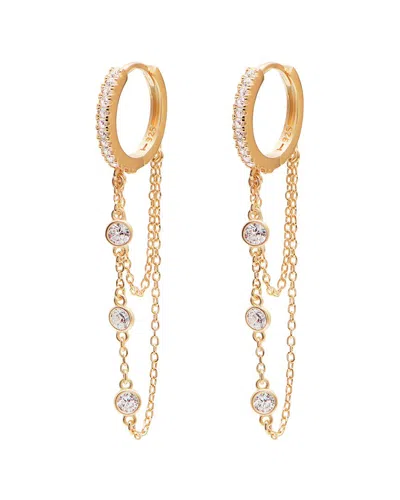GABI RIELLE GABI RIELLE GOLD OVER SILVER CZ EARRINGS NO COLOR