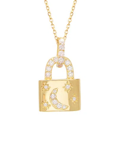 Gabi Rielle Gold Over Silver Cz Necklace