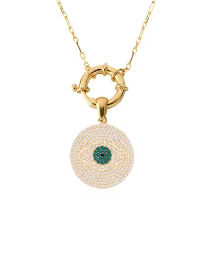 Gabi Rielle Gold Over Silver Cz Necklace