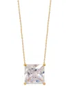 Gabi Rielle Gold Over Silver Cz Pendant Necklace