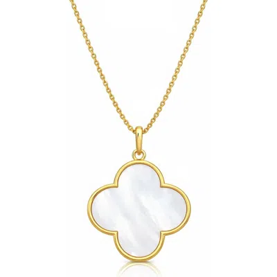 Gabi Rielle Large Clover Pendant Necklace In Animal Print