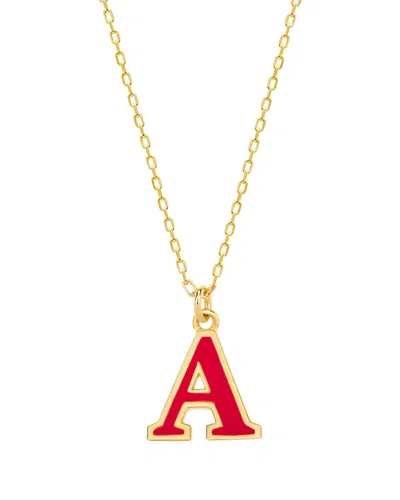 Gabi Rielle Love In Bloom 14k Over Silver A Initial Necklace
