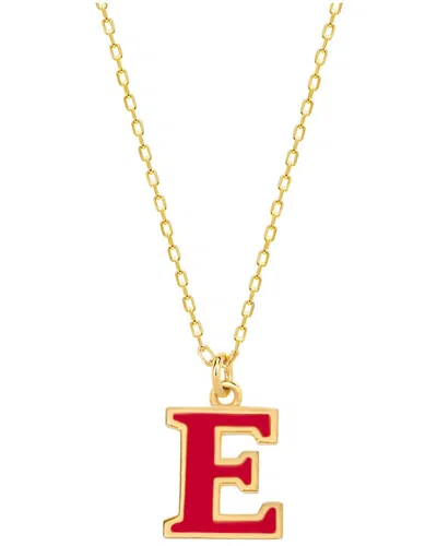 GABI RIELLE GABI RIELLE LOVE IN BLOOM 14K OVER SILVER E INITIAL NECKLACE