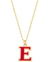 Gabi Rielle Women's Love In Bloom 14k Gold Vermeil Sterling Silver & Enamel Initial E Necklace