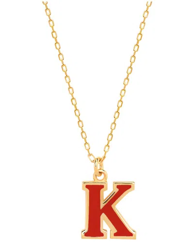 GABI RIELLE GABI RIELLE LOVE IN BLOOM 14K OVER SILVER K INITIAL NECKLACE