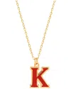 Gabi Rielle Women's Love In Bloom 14k Gold Vermeil Sterling Silver & Enamel Initial K Necklace