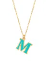 Gabi Rielle Love In Bloom 14k Over Silver M Initial Necklace