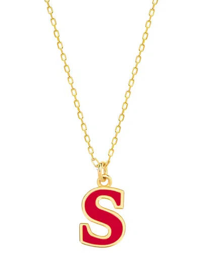 Gabi Rielle Love In Bloom 14k Over Silver S Initial Necklace In Gold