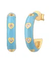 Gabi Rielle Love Is Declared 14k Over Silver Crystal Heart Hoops