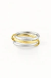 Gabi Rielle Lovey Interlocked Stacking Ring In Multi