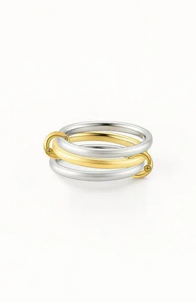 Gabi Rielle Lovey Interlocked Stacking Ring In Multi