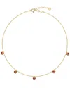 Gabi Rielle Merry & Bright 14k Over Silver Cz Evil Eye Heart Necklace