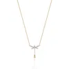 Gabi Rielle 14k Over Silver Cz Mini Dragonfly Necklace In Gold