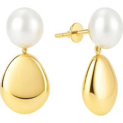 Gabi Rielle Modern Pebble Drop Earrings In Gold