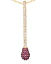 Gabi Rielle Modern Touch Collection 14k Over Silver Cz Matchstick Necklace In Silver