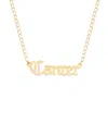 Gabi Rielle Next-level Layering 14k Over Silver Gothic Script Cancer Necklace