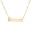 Gabi Rielle Next-level Layering 14k Over Silver Gothic Script Scorpio Necklace