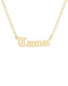 Gabi Rielle Next-level Layering 14k Over Silver Gothic Script Taurus Necklace