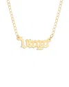 Gabi Rielle Next-level Layering 14k Over Silver Gothic Script Virgo Necklace