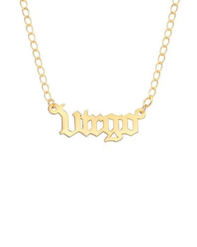 Gabi Rielle Next-level Layering 14k Over Silver Gothic Script Virgo Necklace