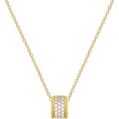 GABI RIELLE GABI RIELLE PAVÉ ROUND RONDELLE PENDANT NECKLACE