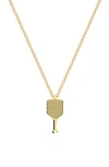 Gabi Rielle Pickeball Racket Pendant Necklace In Gold