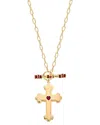Gabi Rielle Rise Above The Crowd Collection 14k Over Silver Cz Cross Necklace