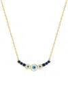 Gabi Rielle Rise Above The Crowd Collection 14k Over Silver Cz Evil Eye Pendant Necklace