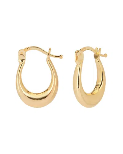Gabi Rielle Rise Above The Crowd Collection 14k Over Silver Cz Hoops In Gold
