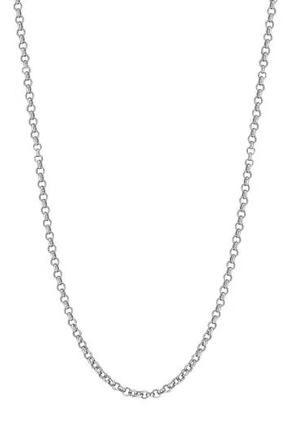 Gabi Rielle Rolo Link Chain Necklace In Silver