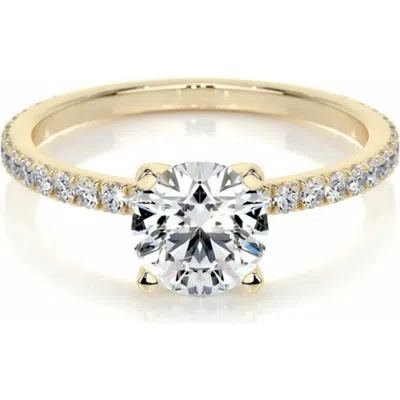 Gabi Rielle Round Cut Cubic Zirconia Solitaire Ring In Gold