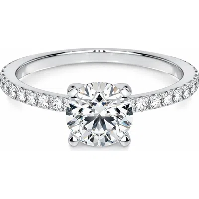 Gabi Rielle Round Cut Cubic Zirconia Solitaire Ring In Silver