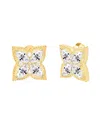 Gabi Rielle Shining Moment 14k Over Silver Cz Clover Studs