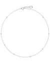 Gabi Rielle Silver Cz Bejeweled Choker Necklace