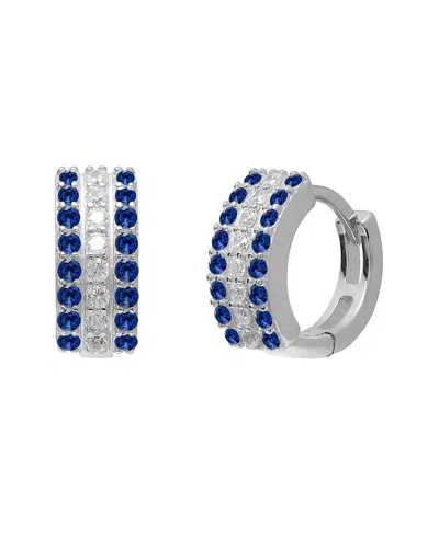 Gabi Rielle Silver Cz Maison Huggie Earrings In Metallic